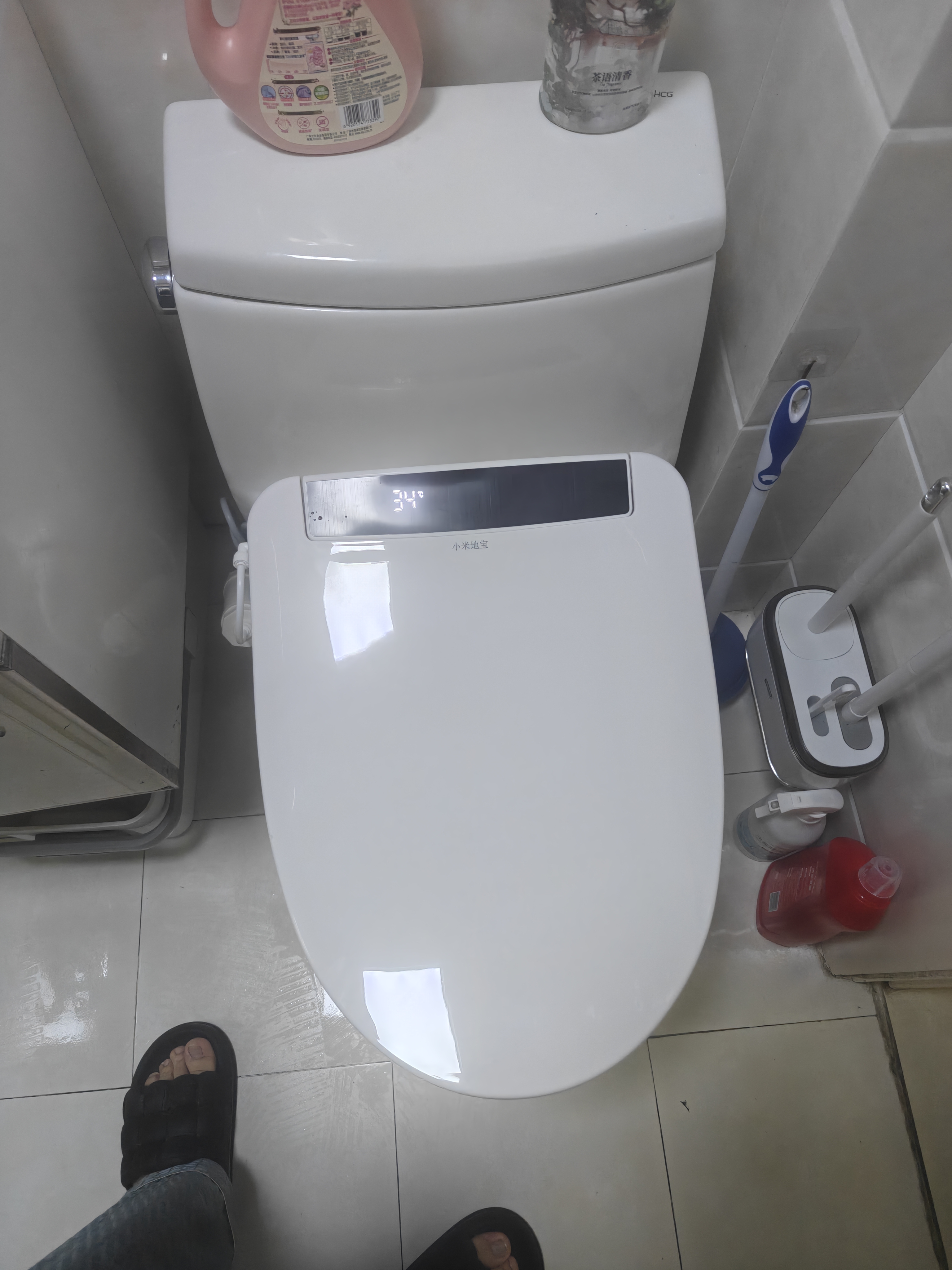 小米地宝系列智能马桶盖自动翻盖泡沫盾即热式冲洗加热助便UV型电动坐便盖 标配V型【手动翻盖+清洗烘干】 实拍图