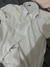 罗蒙（ROMON）纯色商务职业正装男士白衬衫工装外套长袖衬衣男CS108白色3XL 实拍图