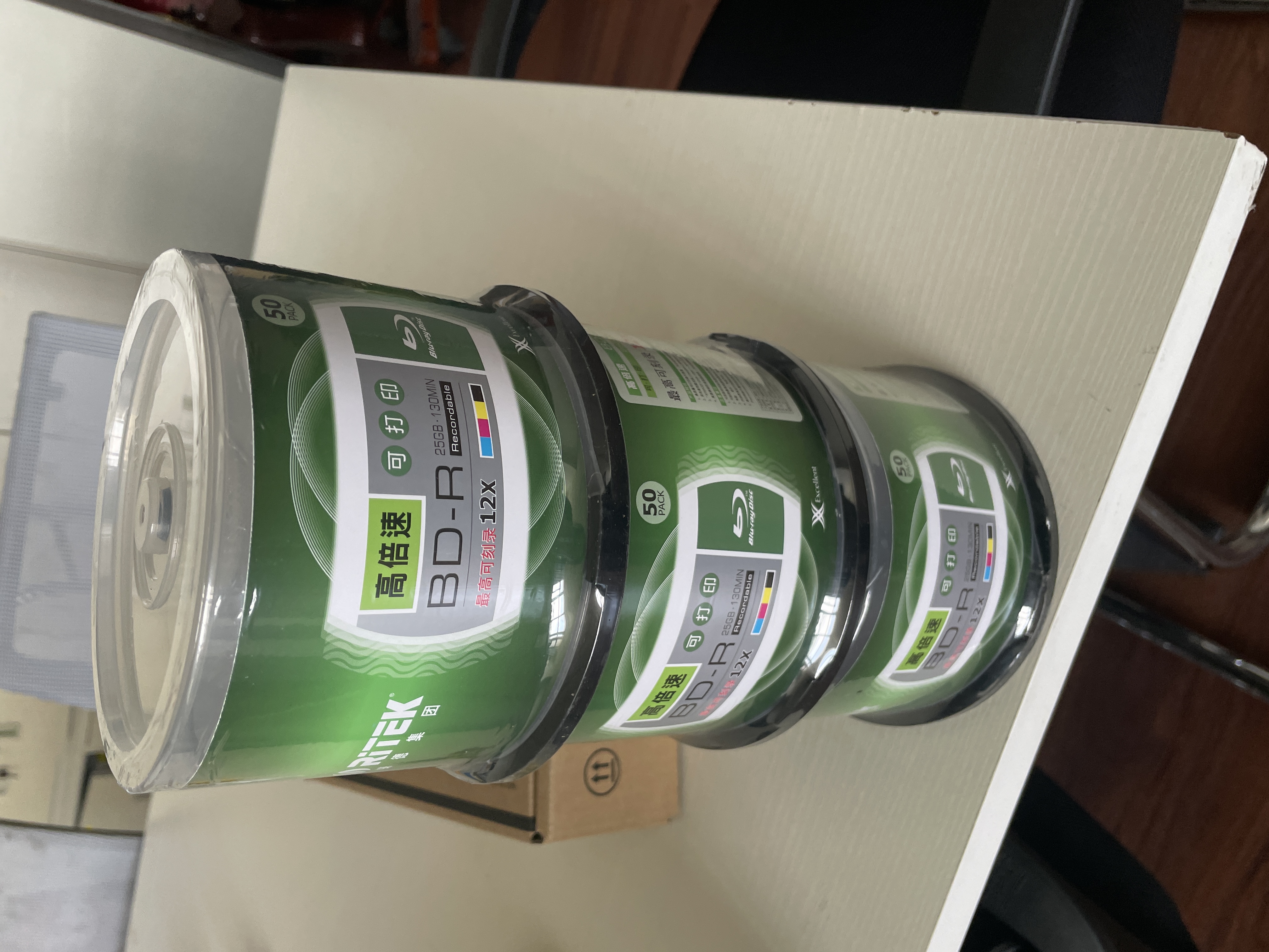 铼德(RITEK) 蓝光可打印 BD-R 12速25G 空白光盘/光碟/刻录盘/大容量 桶装50片 实拍图