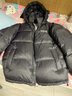 鸭鸭（YAYA）【三防面料】短款反季羽绒服男士可拆卸帽情侣加厚面包服外套MD 黑色【男款】 2XL /185 实拍图