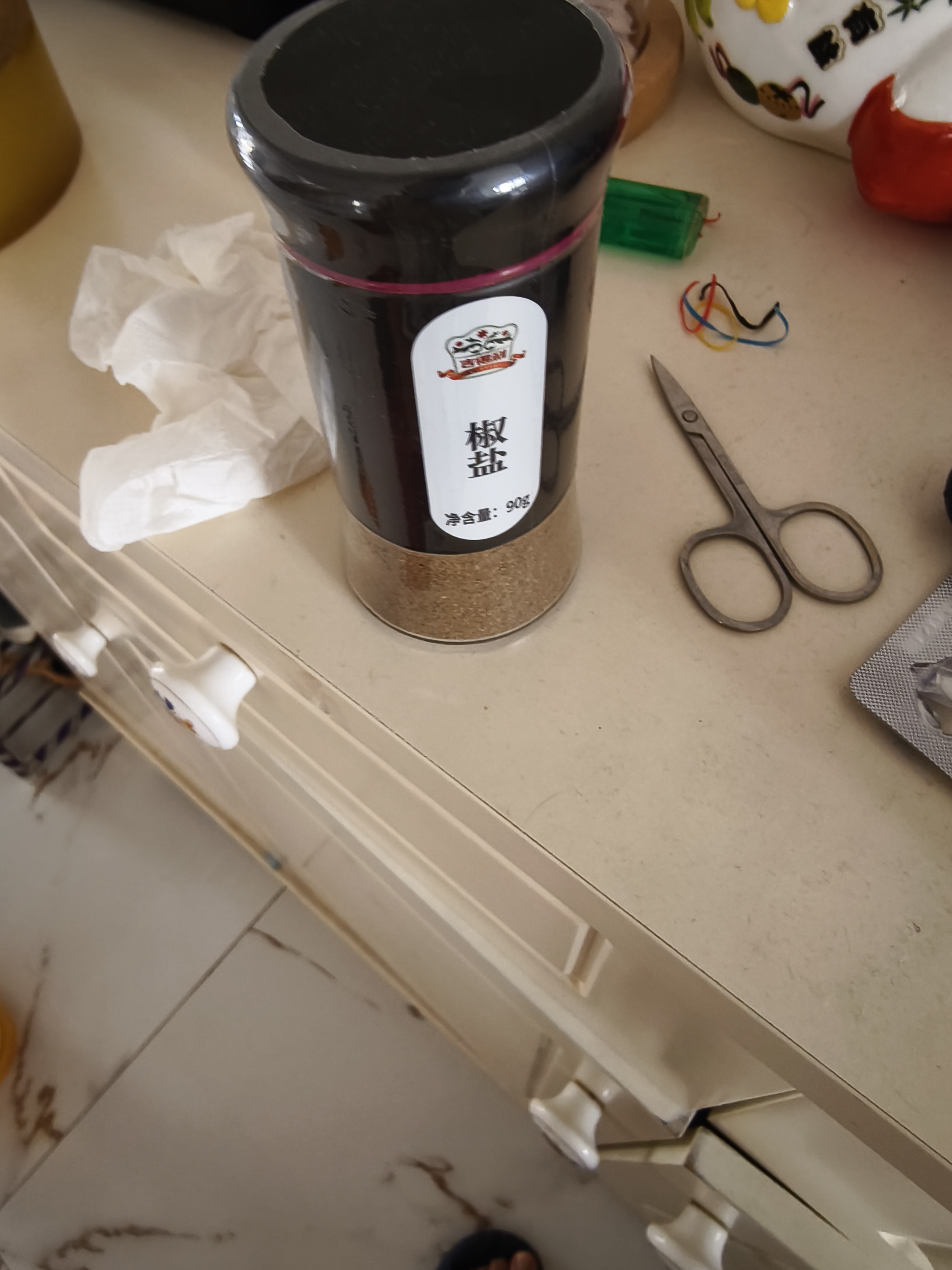 吉得利椒盐90g 亲肤玻璃烤瓷瓶 椒盐皮皮虾手抓羊肉烧烤撒料 实拍图