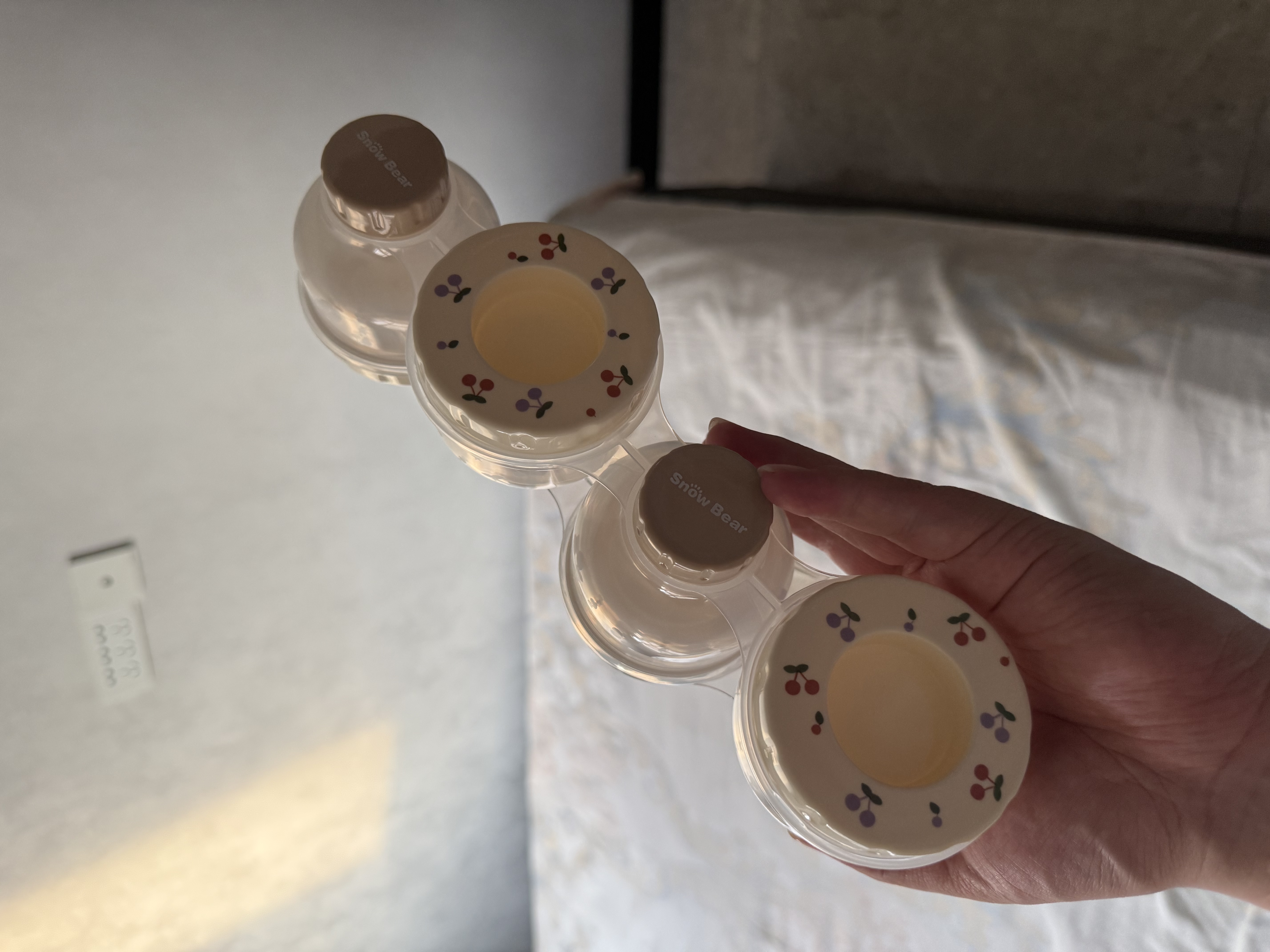 小白熊婴儿奶粉盒便携宝宝外出大容量四联分装奶粉密封盒45g*4个8836 实拍图