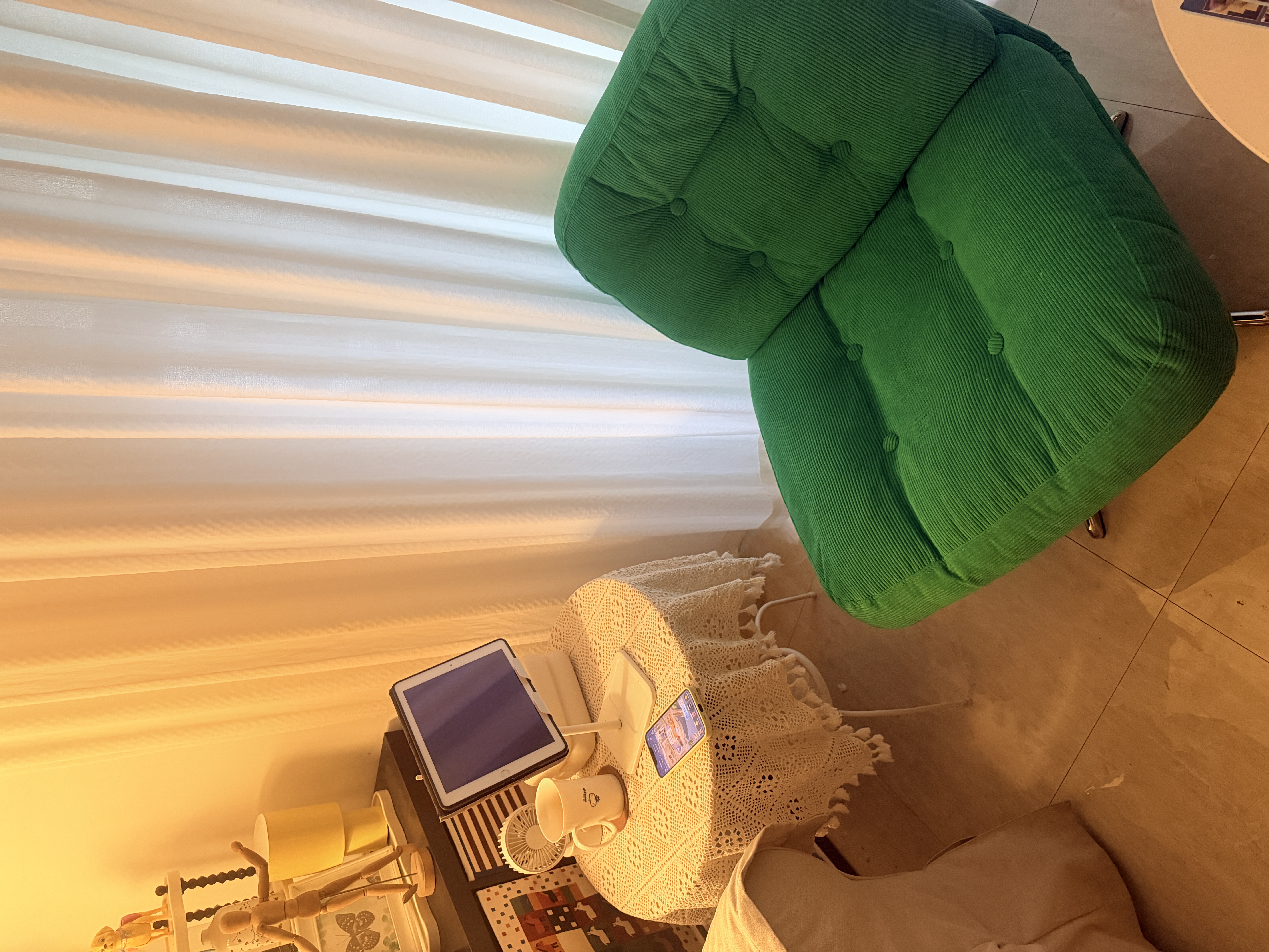 宜家（IKEA）DYVLINGE杜威林格扶手转椅网红懒人沙发椅小户型中古风格 绿色 实拍图