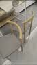 餐椅靠背凳子家用书桌椅简约现代餐厅椅卧室北欧铁艺牛角椅 原木色+浅灰色【棉麻款】-牛角椅 实拍图