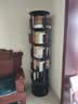 家逸（JIAYI）全实木旋转书架360度书柜立式落地置物架移动书架转角书架客厅 六层胡桃木色-全实木【自行安装】 实拍图