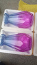 欧式简约玻璃花瓶水培插花瓶家居客厅干花花器创意玻璃瓶 15钻石蓝紫花瓶2个不加丝带 实拍图