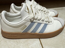 adidas「T头鞋」VL COURT 2.0复古休闲板鞋德训鞋阿迪达斯轻运动   汉玉白/蓝色/金色 (推荐女生买小半码)   36.5 实拍图