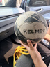 卡尔美（KELME）足球5号比赛训练中考体育学生4号机缝耐磨专用球 黑金 实拍图