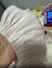 MUJI 女式 无侧缝 双层纱织 长袖睡衣家居服套装纯棉 七夕情人节礼物 浅粉色条纹 L 上装165/88A 下装165/70A 实拍图