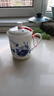 盛天下景德镇陶瓷茶杯带盖骨瓷杯青花水杯办公杯礼品杯会议杯子定制 荷塘情趣 500ML 实拍图