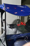 电动车雨棚蓬遮阳伞摩托车电瓶车雨伞防晒罩黑胶加厚挡风挡雨新款 黑胶底加厚款【藏青海豚】 车有倒车镜款 实拍图