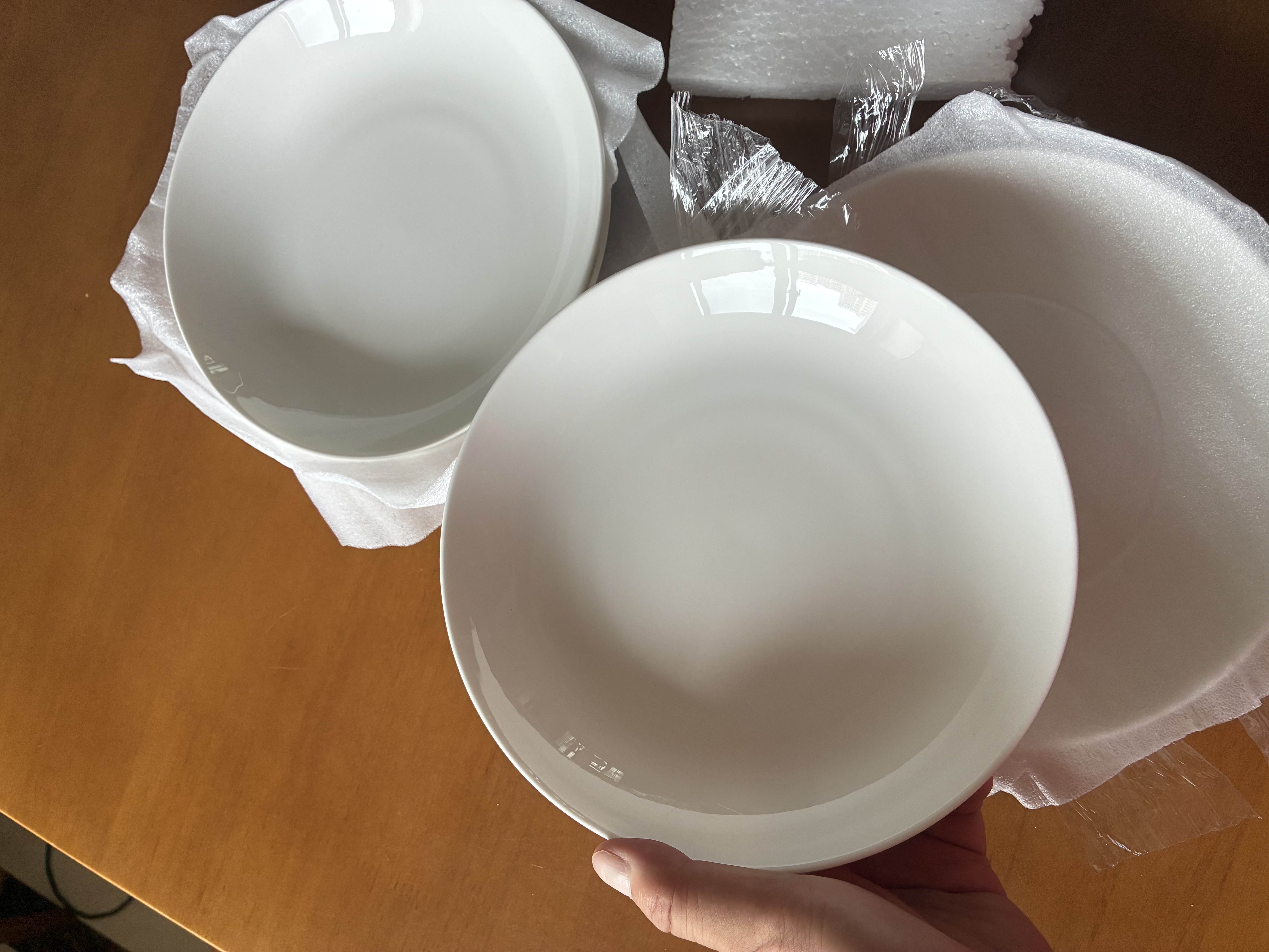 瓷侠客盘子菜盘家用白色骨瓷餐具碟子陶瓷餐盘套装骨碟饺子盘深盘饭盘 8英寸常用菜盘（4个装） 20.6cm 实拍图