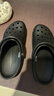卡骆驰（CROCS）经典洞洞鞋轻便百搭女沙滩鞋包头拖鞋男鞋|10001 黑色-001(含智必星) 41 /42(260mm) 实拍图