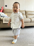 戴维贝拉（DAVE＆BELLA）男童夏装儿童周岁生日礼服套装男孩演出衣服宝宝背带裤 实拍图