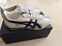 Onitsuka Tiger鬼塚虎男女款中性鞋子复古舒适运动休闲鞋男RUNSPARK 米色/深蓝色-103 41.5 实拍图