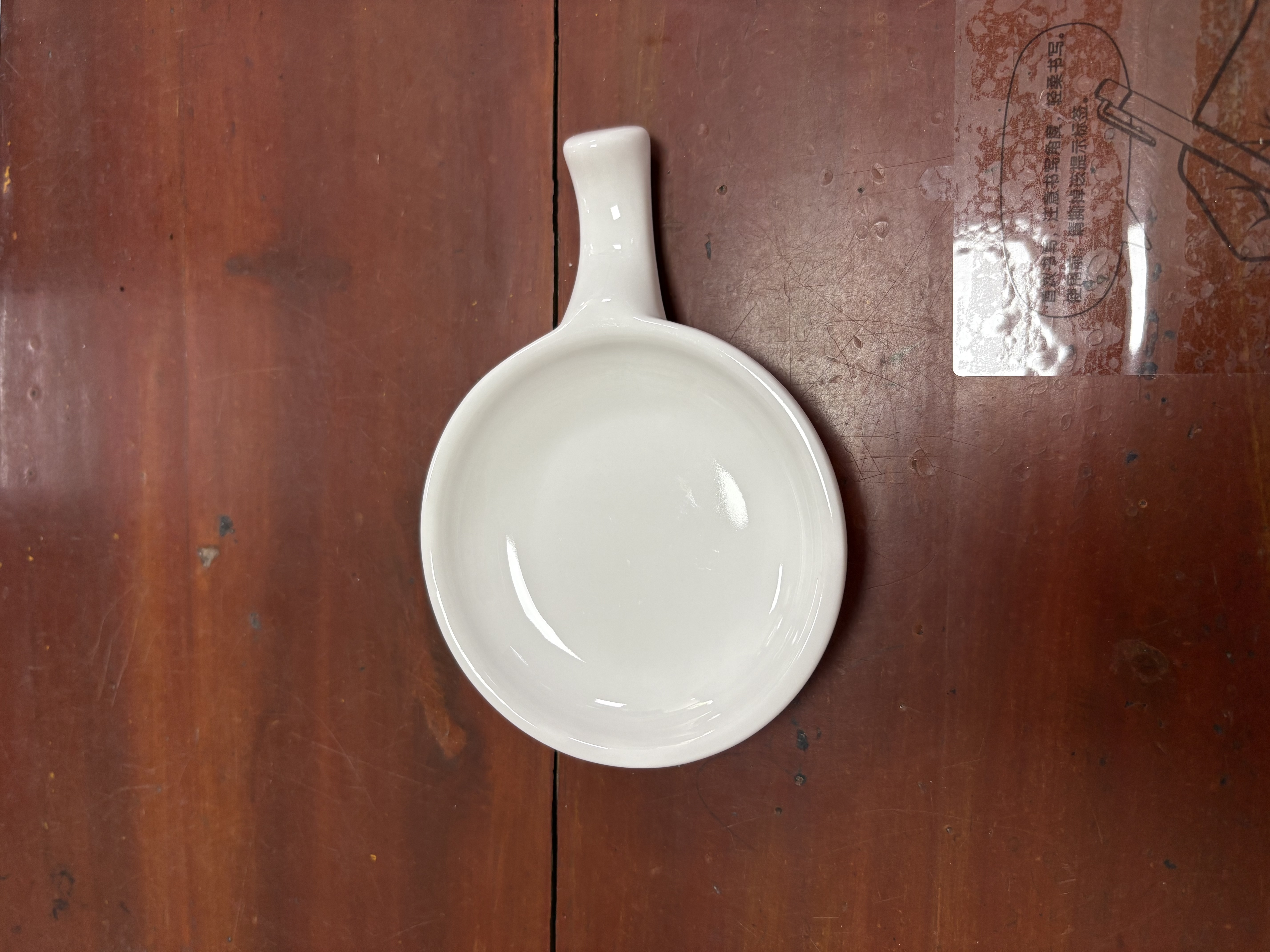 漢墨 精品4寸白色墨碟 陶瓷架笔颜料小砚台 文房四宝多功能笔搁笔置毛笔架子 实拍图