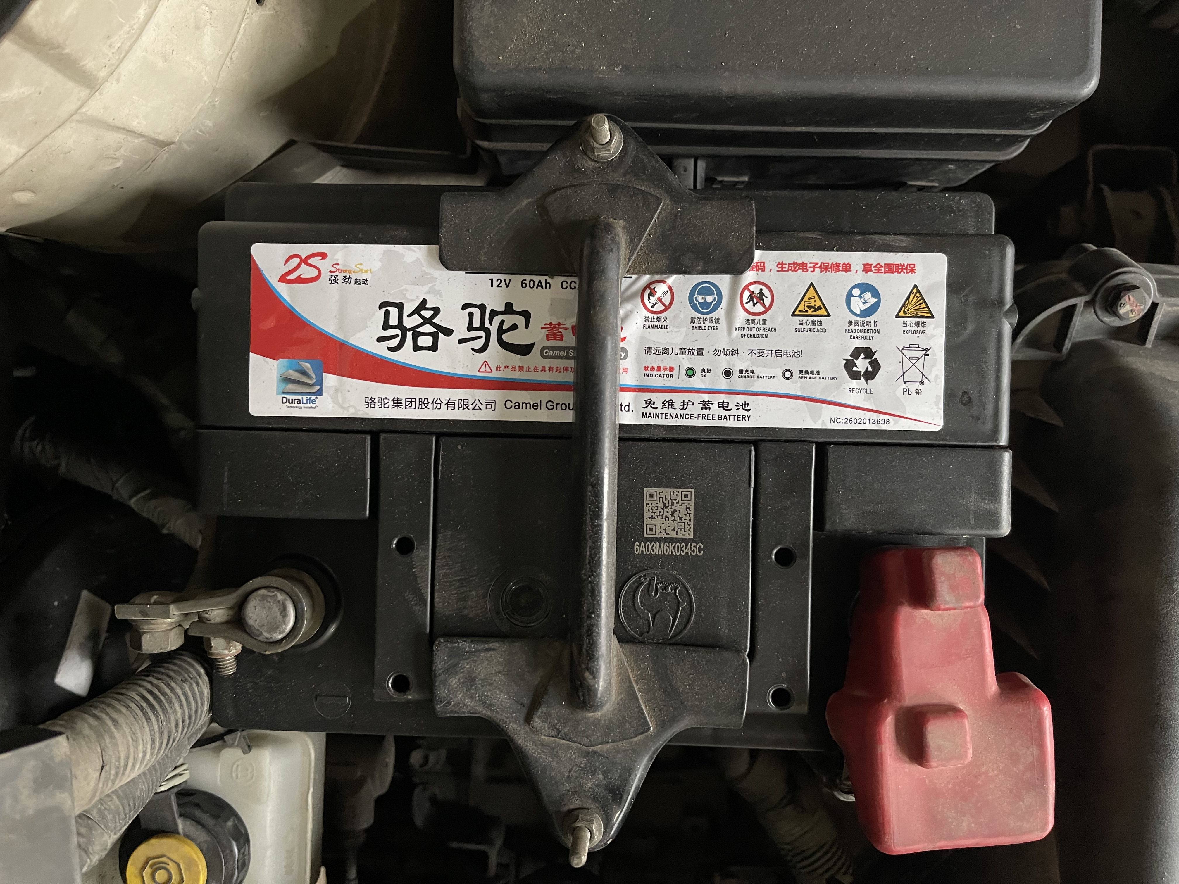 骆驼(CAMEL)汽车电瓶蓄电池L2-400(2S)MG3 标致408 中华H230上门安装 实拍图