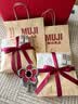 MUJI 女式无侧缝双层纱织长袖睡衣 家居服套装纯棉女款26年秋冬新品 蓝色条纹 M （上装160/84A 下装160/66A） 实拍图