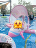 swimbobo儿童游泳圈女童带水枪坐圈水上戏水遮阳蓬坐艇粉色泳圈K2014pro 实拍图