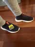 斯凯奇（Skechers）男鞋秋季一脚蹬透气网面休闲运动跑步鞋百搭轻便慢跑鞋 海军蓝色/橘色/210281-NVOR 41 实拍图