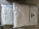 洁丽雅（Grace）毛巾家纺 经典条纹系列新疆棉洗脸强吸水面巾二条装 兰/棕运动 实拍图