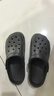 名创优品（MINISO）洞洞鞋男夏季外穿沙滩凉鞋防滑厚底踩屎感包头凉拖鞋黑色42-43 实拍图