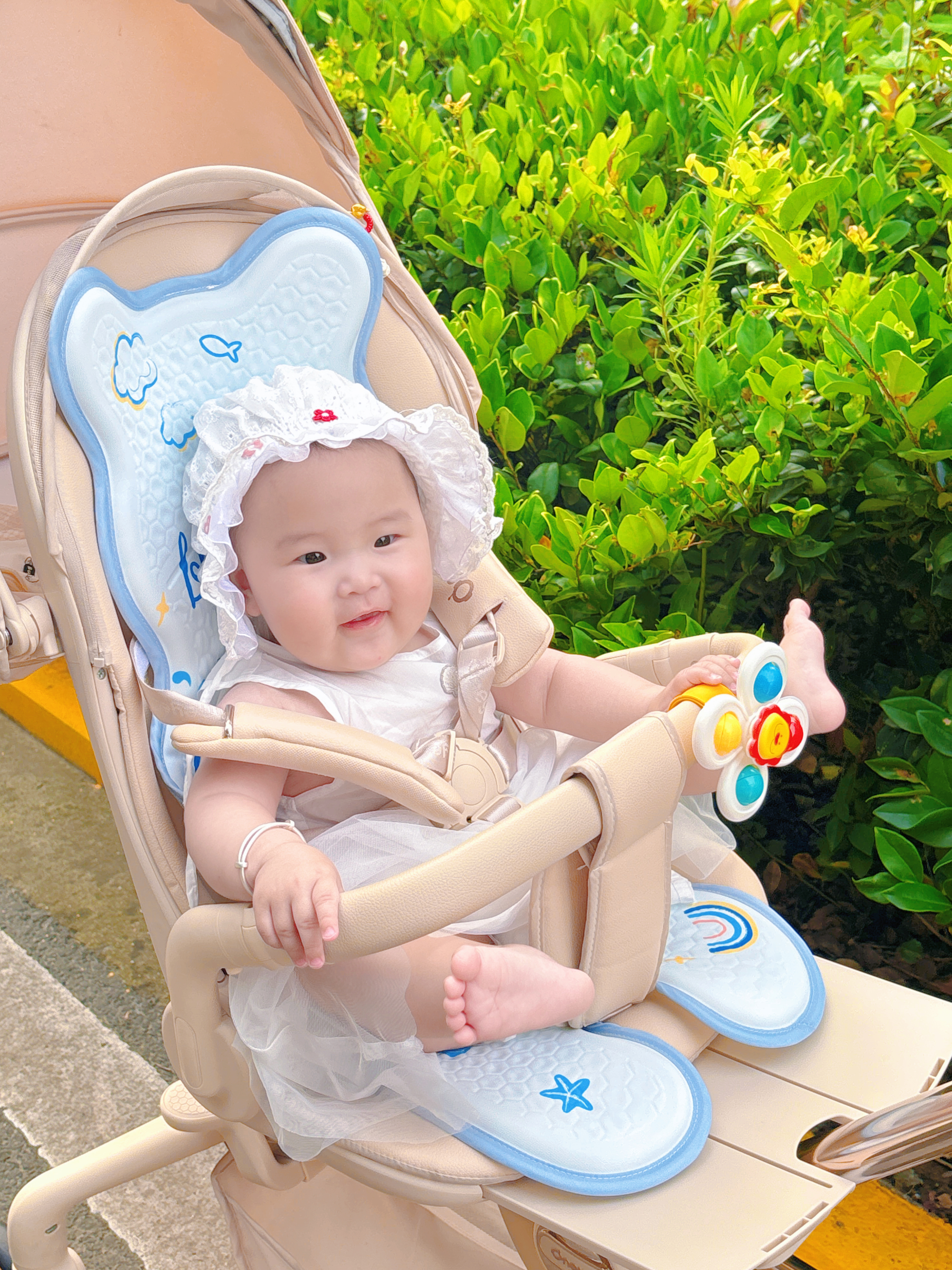 爱宝适婴儿推车凉席坐垫蜂窝凝胶宝宝餐椅坐垫安全座凉垫快乐鲸鱼S770 实拍图