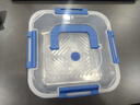 【网红品】不锈钢保鲜盒带盖子全密封冰箱收纳盒户外便当饭盒餐盒 天蓝色单件装2500ml 实拍图