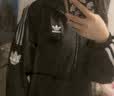 adidas宽松日常舒适运动夹克外套男女春季新款阿迪达斯官方三叶草   黑色（推荐选大一码)   2XL 实拍图