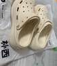 朴西厚底洞洞鞋女款夏季外穿eva防滑防臭踩屎感包头凉鞋 浅米色 37-38 实拍图