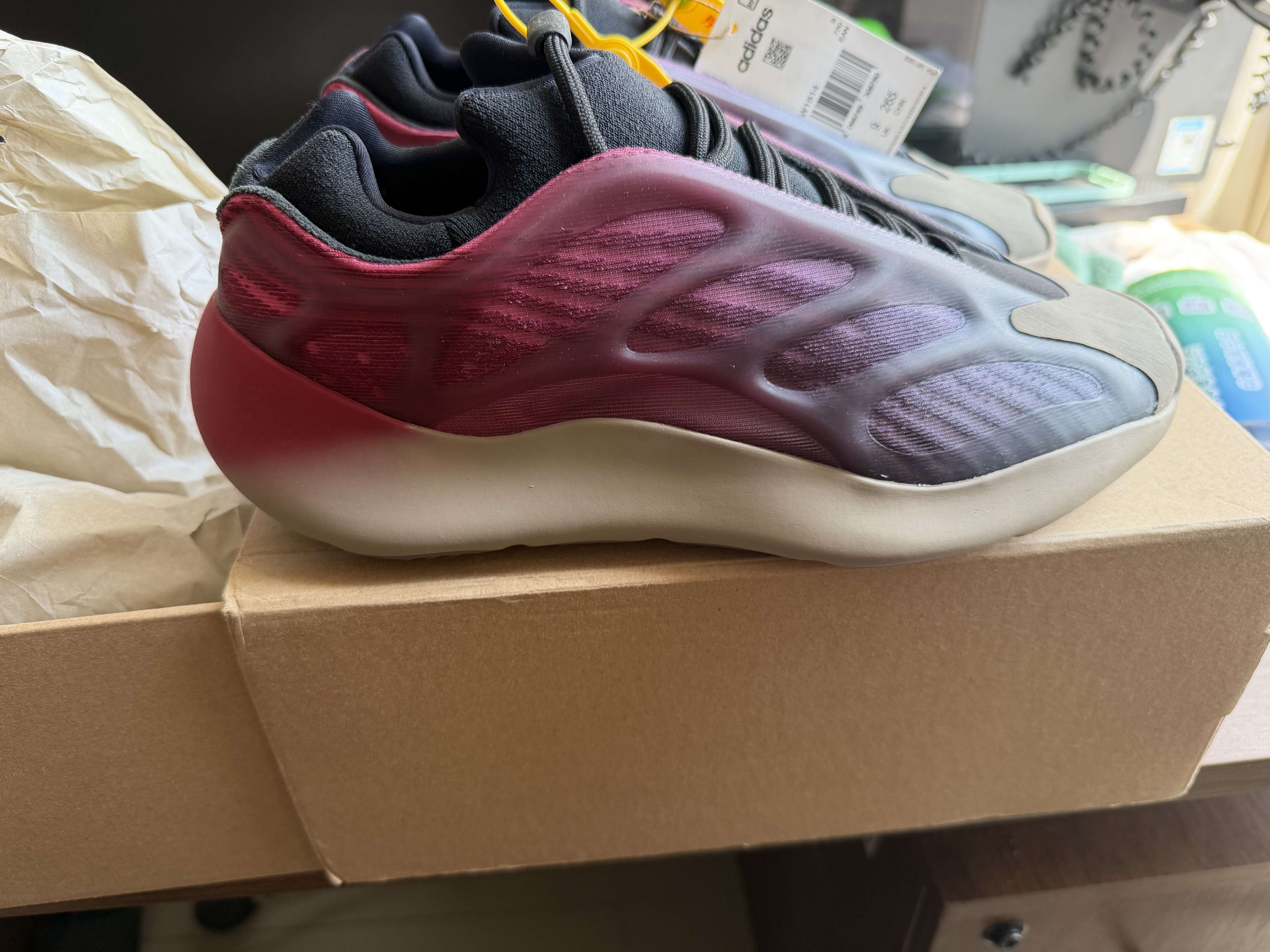 阿迪达斯 三叶草椰子YEEZY潮流男女休闲鞋GW1814粉色紫43 实拍图