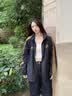 李宁运动外套男女款秋冬季防风防泼水潮流时尚保暖复古夹克运动服 【立领款防泼水】黑J23-1 S (男生正码，女生选购议偏小一码) 实拍图