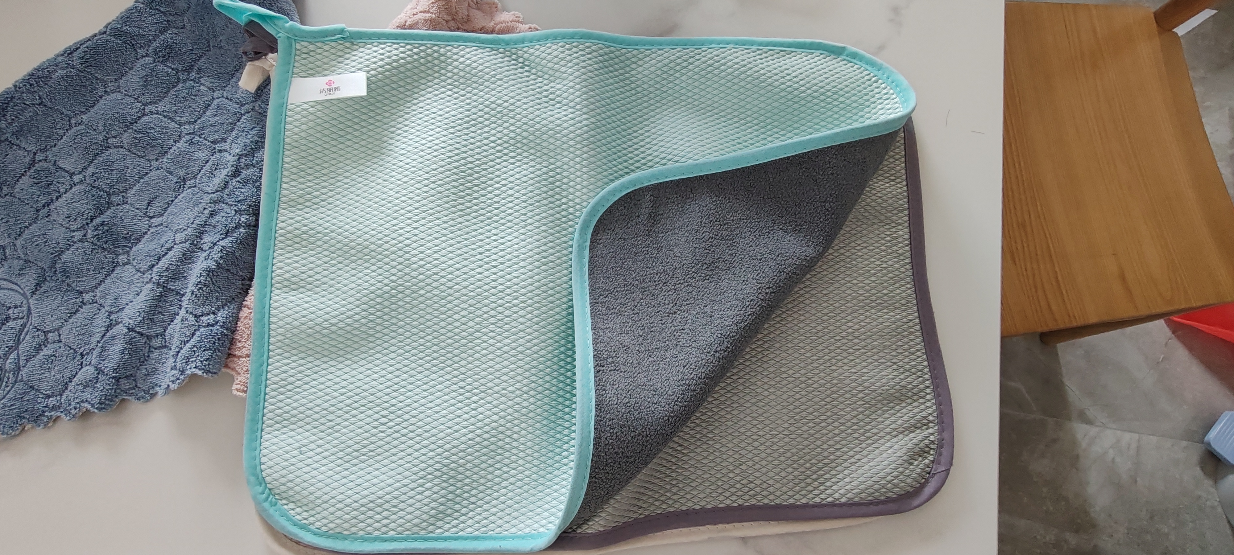 洁丽雅（Grace）玻璃清洁布30*40cm*3条双层加厚鱼鳞抹布家务清洁不易掉毛 实拍图