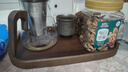 明竹竹托盘实木质茶具水杯托盘家用长方形高级感餐饮糖果咖啡小餐盘子 胡桃木色【长方形小号33*22*2.3】托盘 实拍图