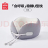 名创优品（MINISO）灰色透气款稳睡旅行U型枕记忆棉午睡枕办公室午休靠枕飞机颈枕 实拍图