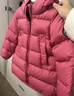 保姆鹅  【风墙】儿童羽绒服宝宝中长款护脸加厚外套保暖童装[NG2664] 石榴粉 120 实拍图