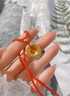 中国黄金（CHINA GOLD）足金吊坠男女款花丝镂空平安扣项链红绳挂坠情人节生日礼物送女友 平安扣吊坠+古法金珠【红绳】约1.3g 实拍图