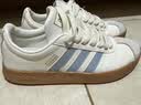 adidas「T头鞋」VL COURT 2.0复古休闲板鞋德训鞋阿迪达斯轻运动   汉玉白/蓝色/金色 (推荐女生买小半码)   36.5 实拍图