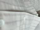 MUJI 女式 无侧缝 双层纱织 长袖睡衣家居服套装纯棉 七夕情人节礼物 浅粉色条纹 L 上装165/88A 下装165/70A 实拍图