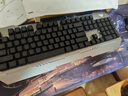 狼蛛（AULA）真机械手感键盘鼠标套装有线背光键盘电竞游戏专用笔记本台式电脑办公键鼠耳机三件套 金属灰【单键盘】冰蓝光 实拍图