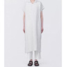 无印良品 MUJI 女式 麻 水洗 开领半袖连衣裙 女装汉麻裙子夏季 BC2JLA4S 米白色条纹 L 165/88A 实拍图