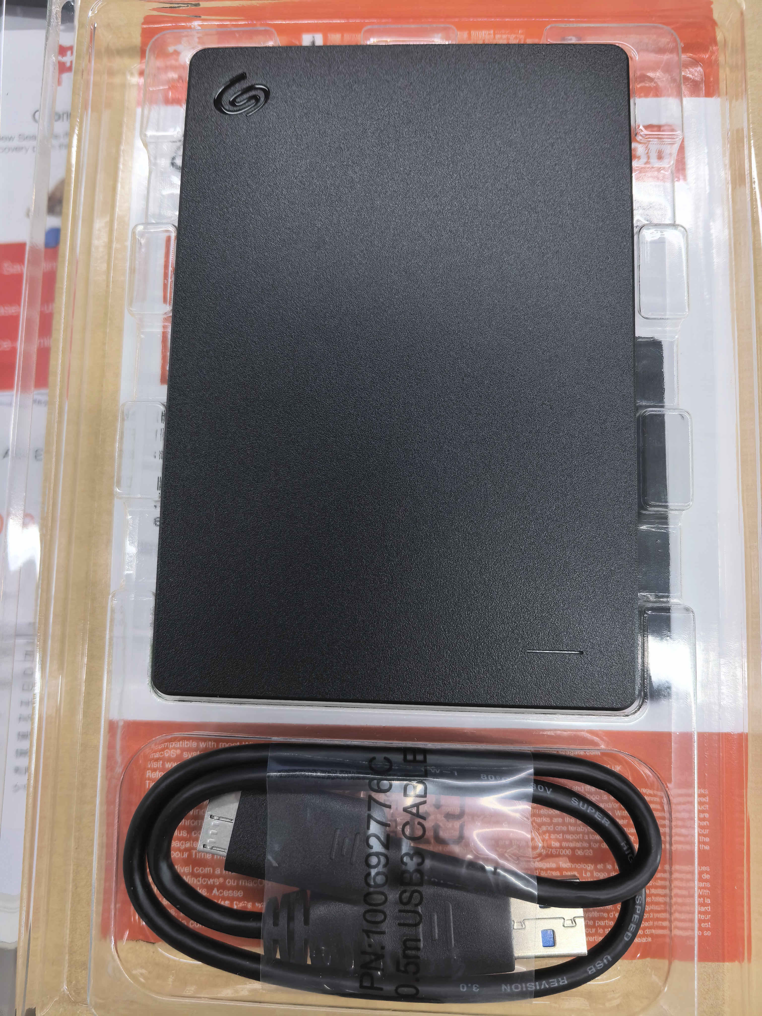 希捷（SEAGATE）移动硬盘2TB USB3.0 简系列2.5英寸 黑色 机械硬盘 便携大容量 笔记本电脑外接 外置办公 数据恢复 实拍图
