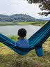 Naturehike挪客孤舟超轻秋千吊床 户外露营防侧翻野外野营单人家用公园双人 双人-孔雀蓝(织带款） 实拍图