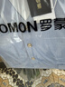 罗蒙冰丝短袖t恤男夏季薄款翻领格子polo衫上衣中年爸爸装 37蓝色  XL 实拍图