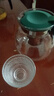 茶壶泡茶器整套茶具茶水分离玻璃耐热泡茶壶花茶套装茶漏 绿把一壶四杯 1000ml 实拍图