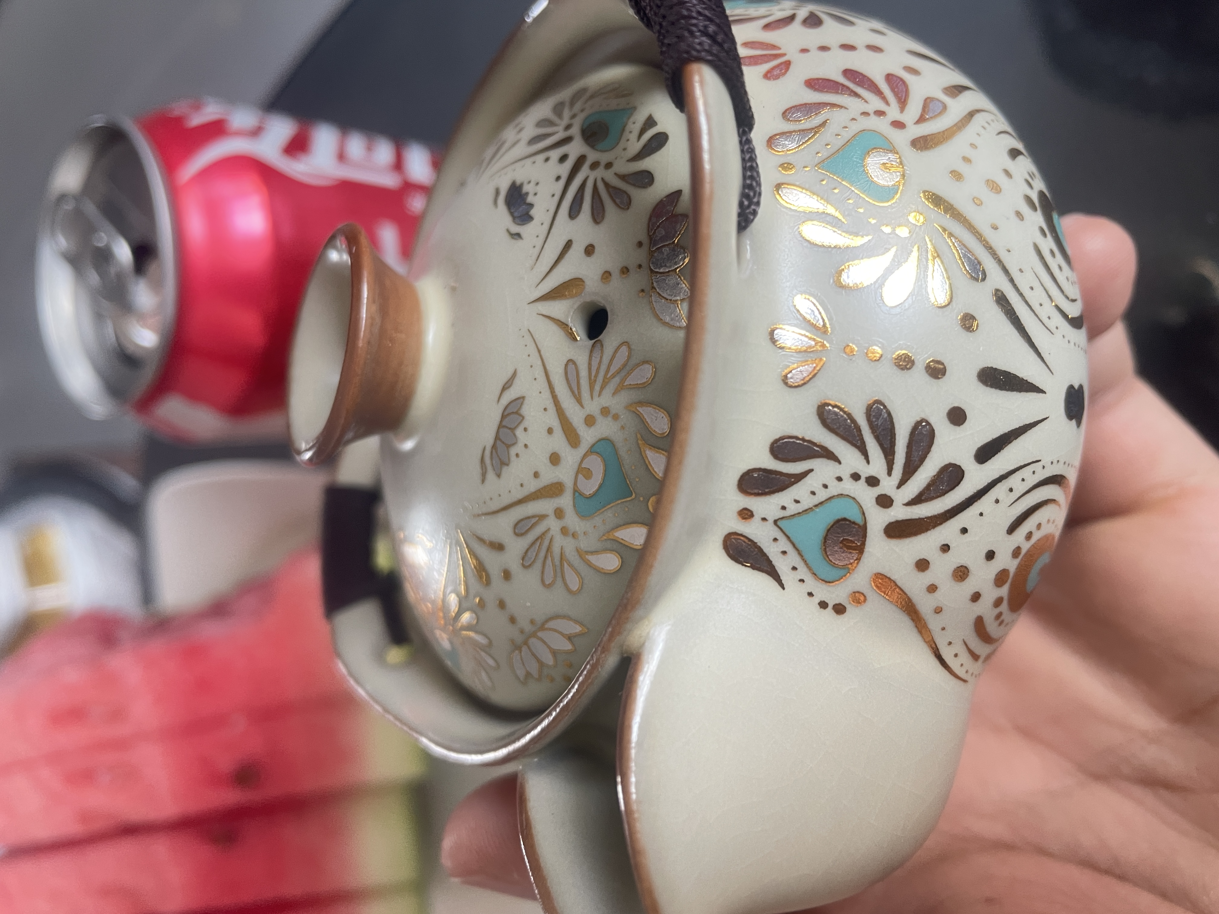 不拙敦煌文创汝窑不烫手二才盖碗防烫家用功夫茶具凤翎手抓壶 实拍图