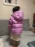 保姆鹅 儿童羽绒服宝宝短款加厚白鸭绒外套男童女童保暖防风冬[NG2637] 兰花粉 110 实拍图