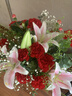 植伴康乃馨百合鲜花生日祝福探望病人母亲节鲜花速递送妈妈全国同城店 C款-11朵康玫瑰加2只百合 实拍图
