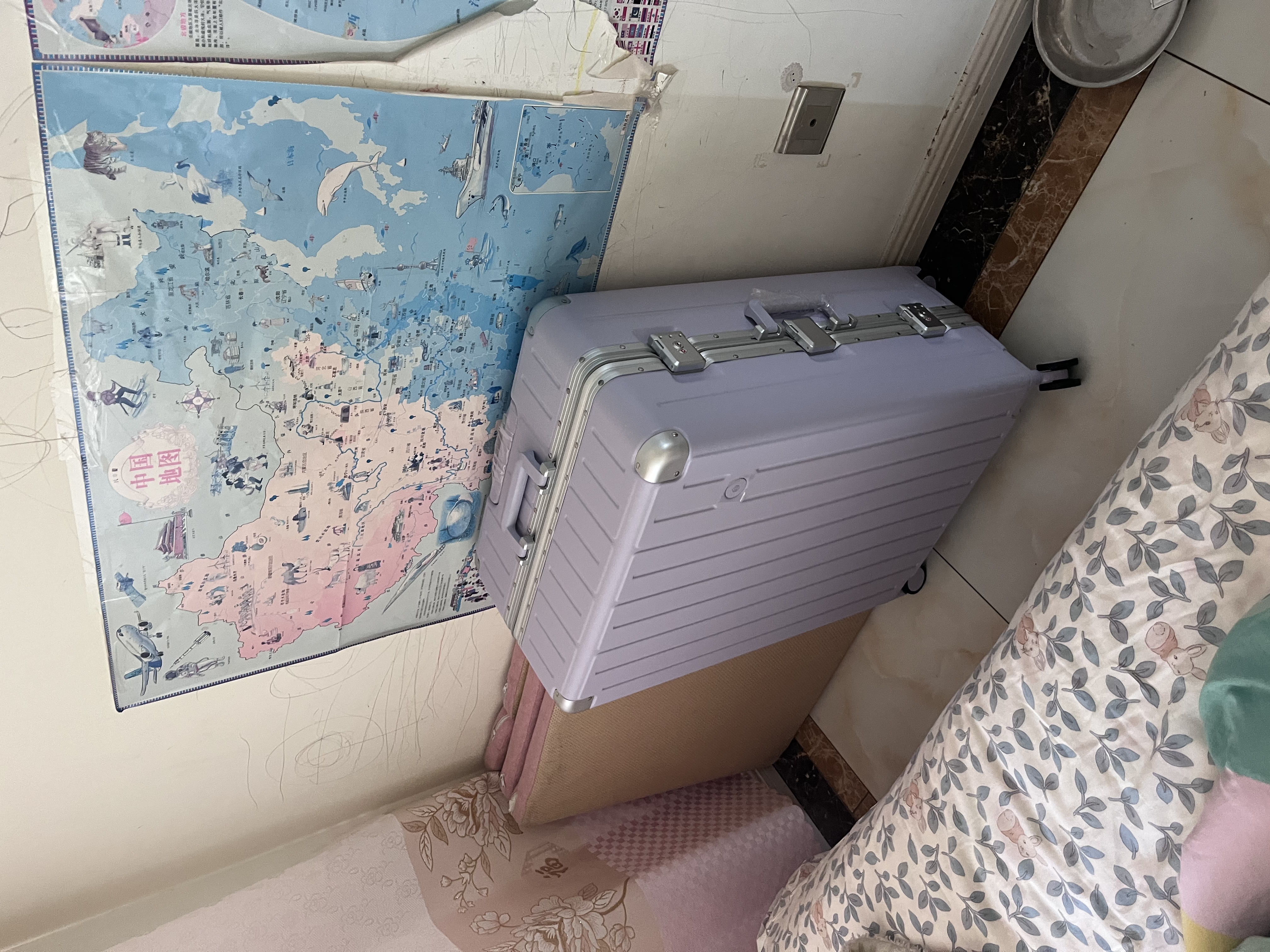 京东京造无界铝框2026新款大容量行李箱28英寸拉杆箱女生高颜值耐用芋泥紫 实拍图