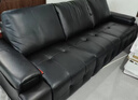 顾家家居（KUKA）【新品】劳伦斯电动沙发床 头层牛皮大坐深饱满拉点沙发客厅6330 【基础版】 2.9M-三电动-魅影黑-柔韧肌理皮 实拍图
